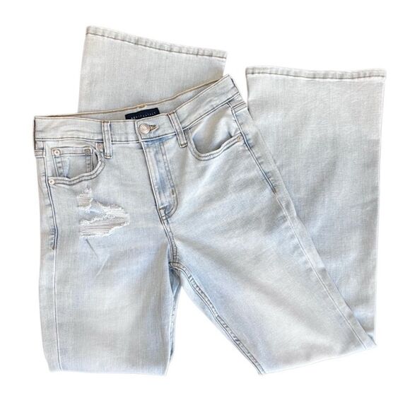 Aeropostale high rise flare Distressed Women's Jeans Size 8 - Picture 9 of 16
